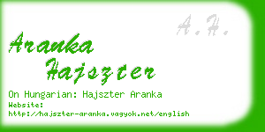 aranka hajszter business card